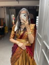 Lnb2040 Cotton Zari Weaving Work Lehenga With Blouse Dupatta Exporters In India
